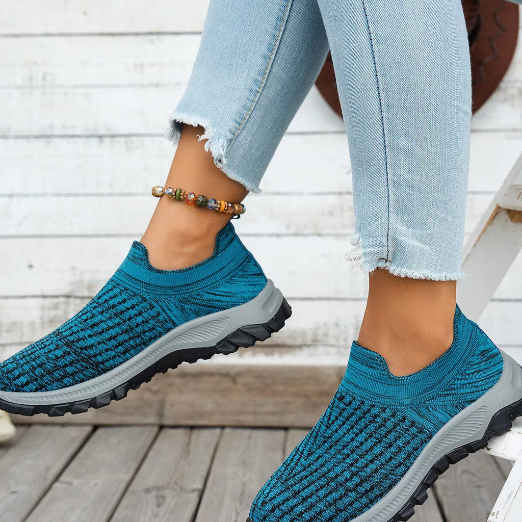Round Toe Mesh Slip-Ons