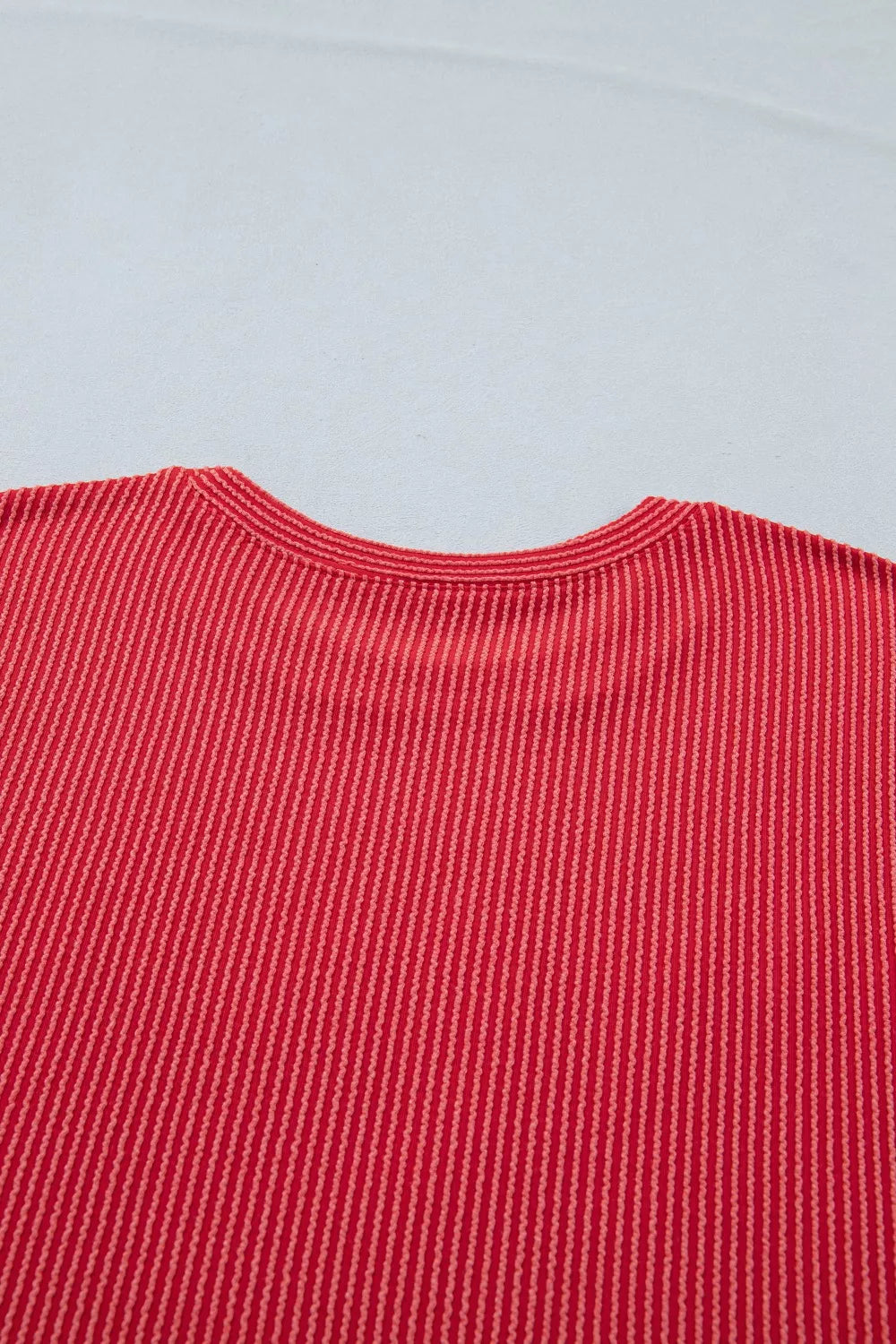 Twisted Rib Vintage USA Letter Printed T Shirt
