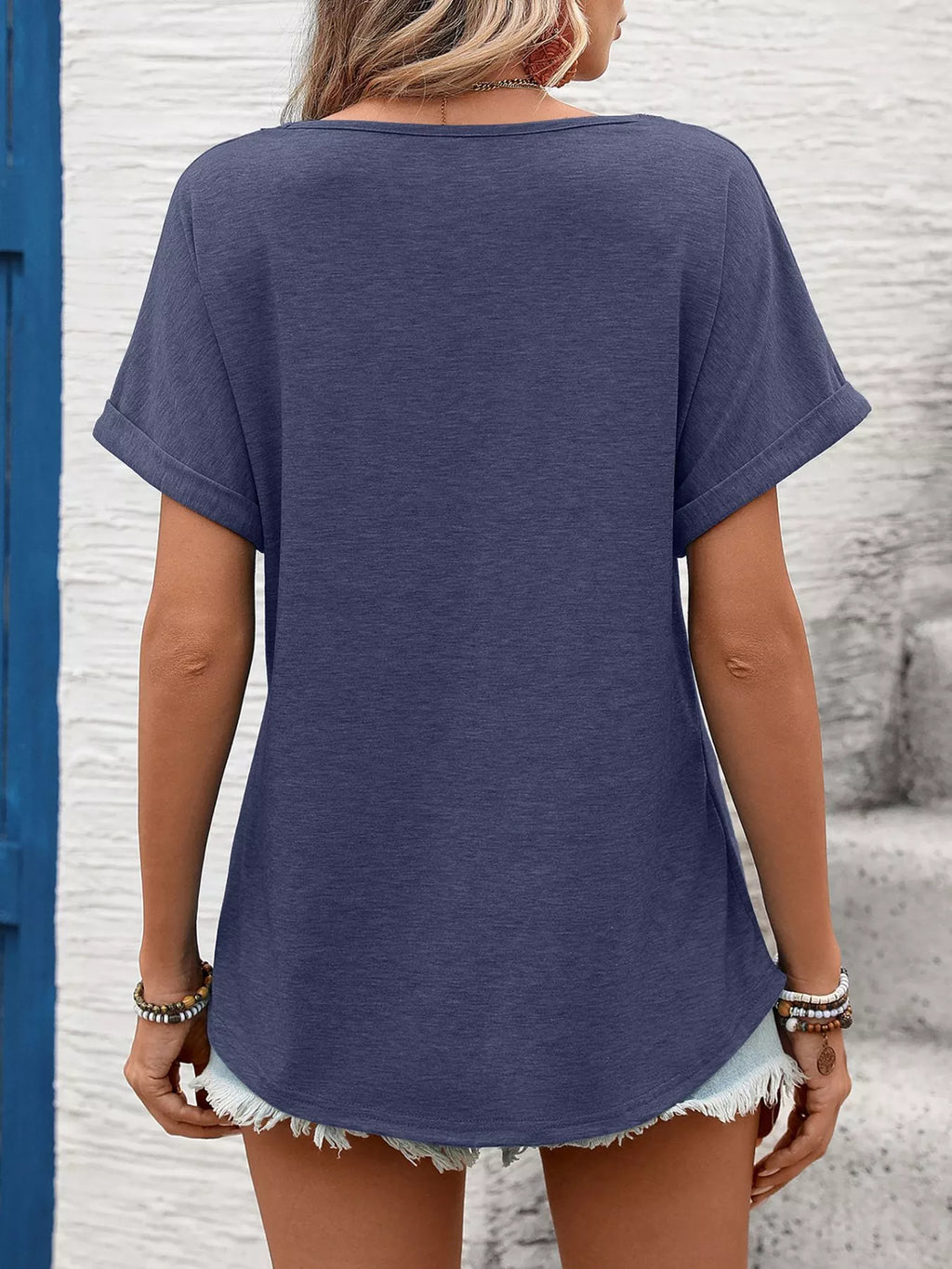 Lace Trim Short Sleeve T-Shirt