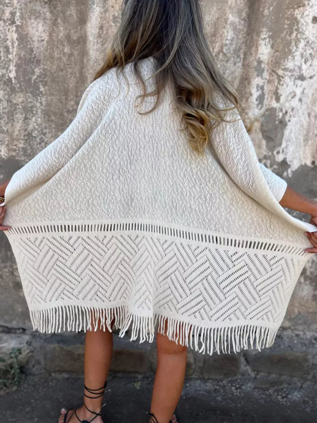 Fringe Open Front Cardigan