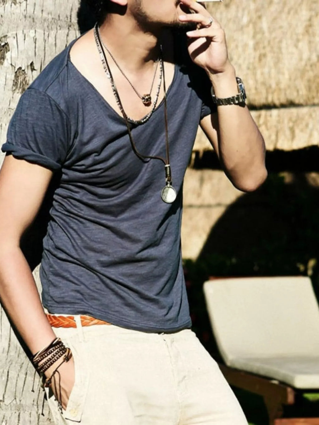 Men's Casual Solid Color Short Sleeve T-Shirt