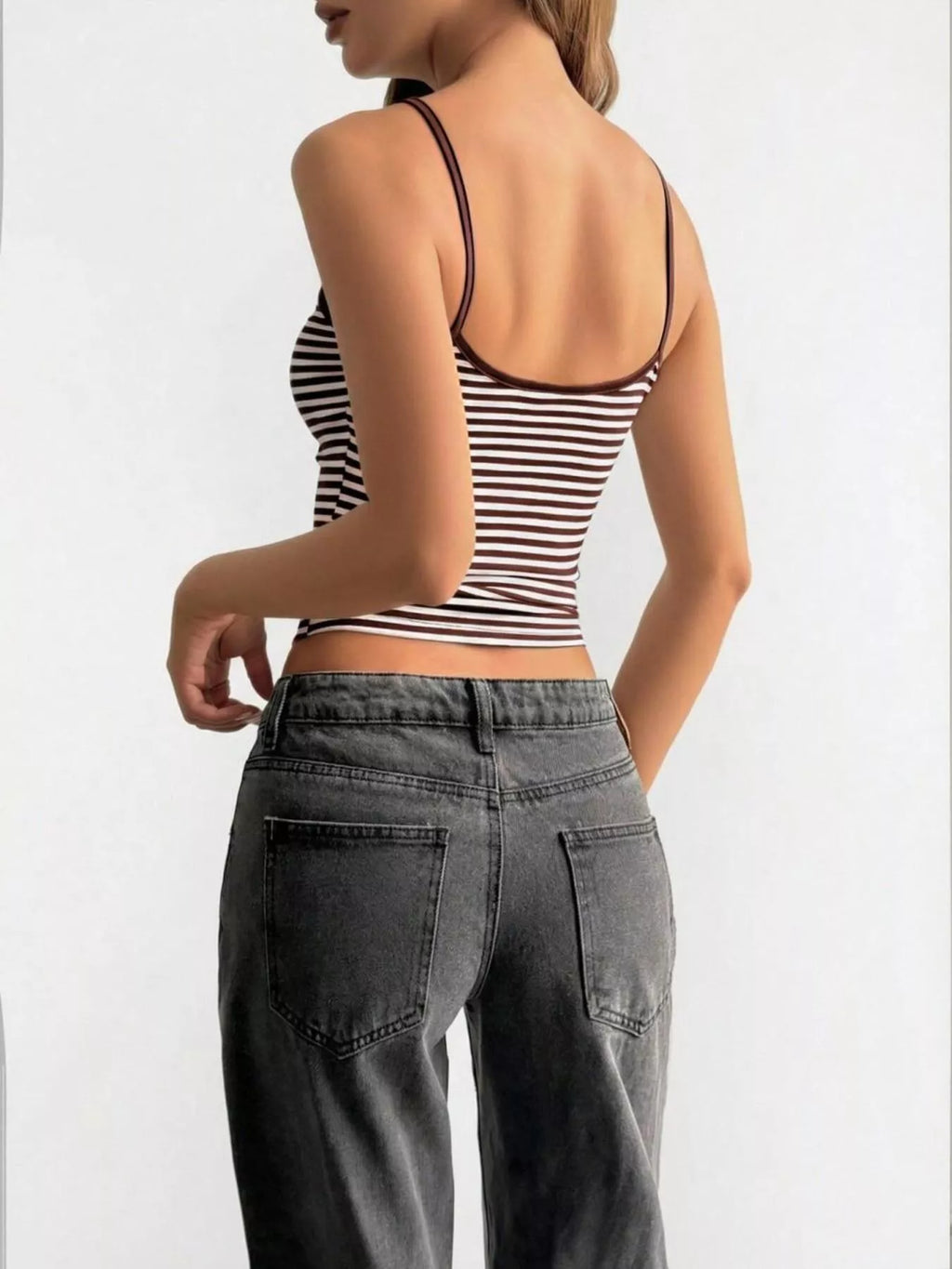 Striped Scoop Neck Cami