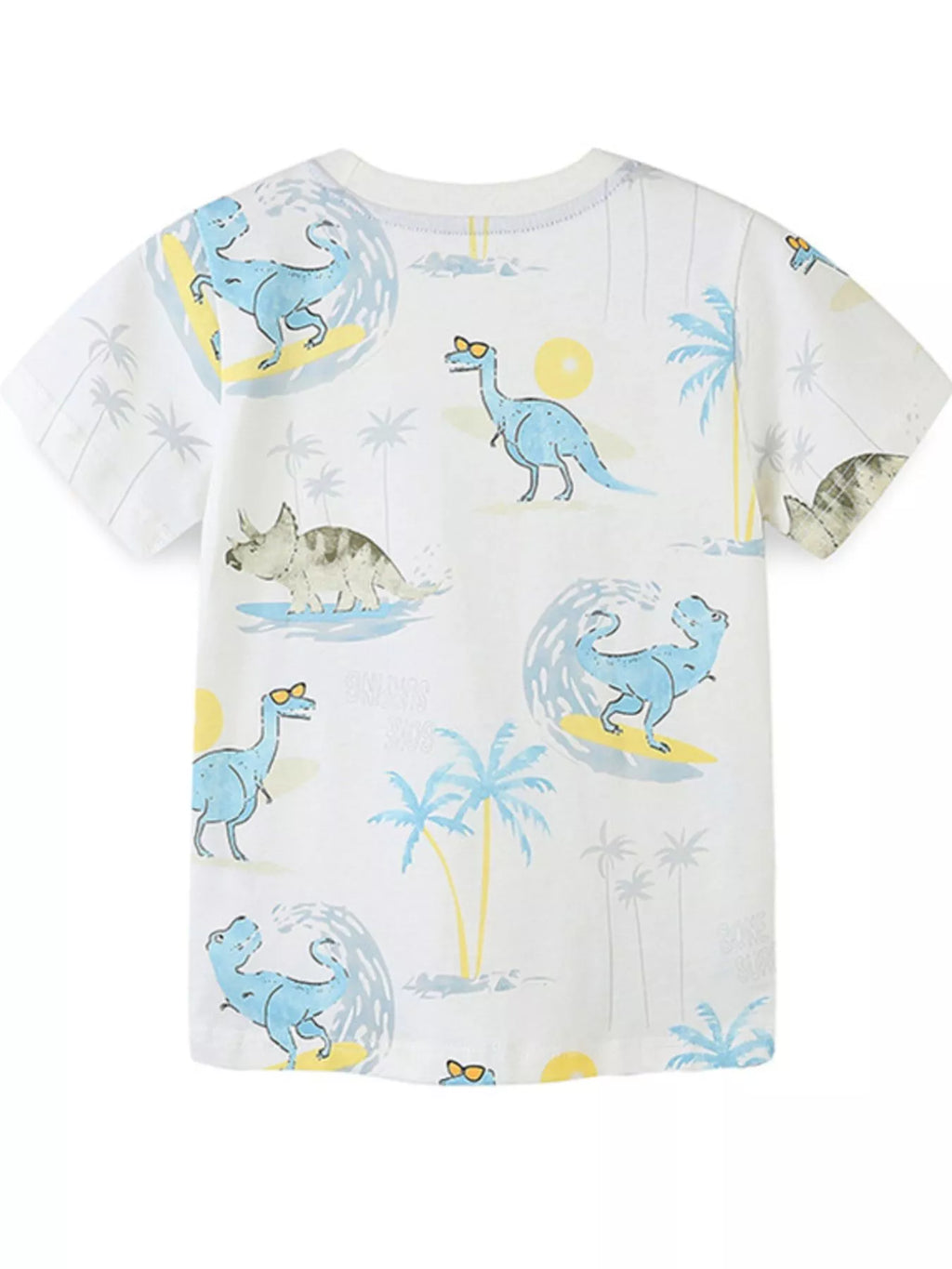 Children's Dinosaur Print Round Neck Tee
