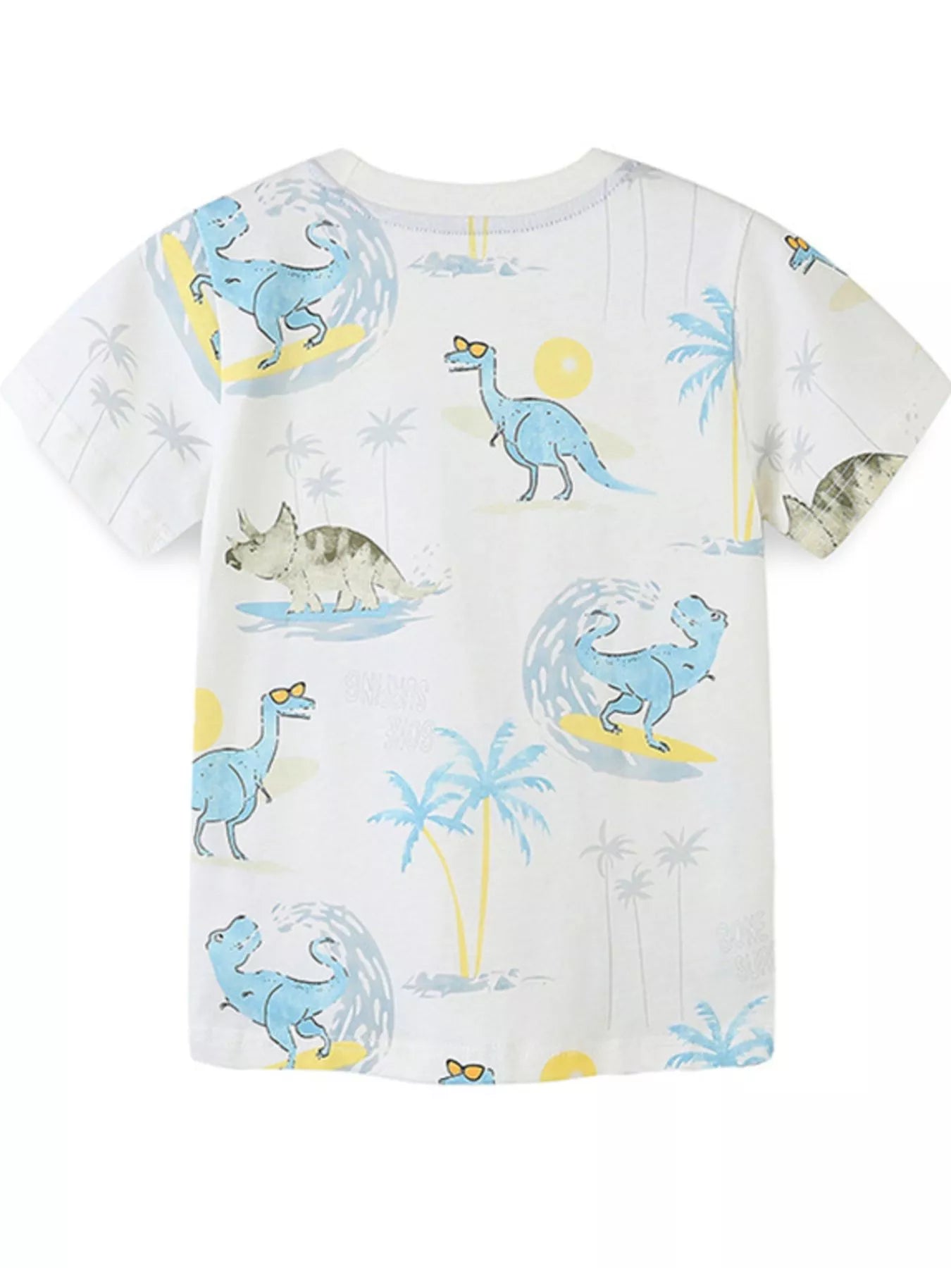 Children's Dinosaur Print Round Neck Tee
