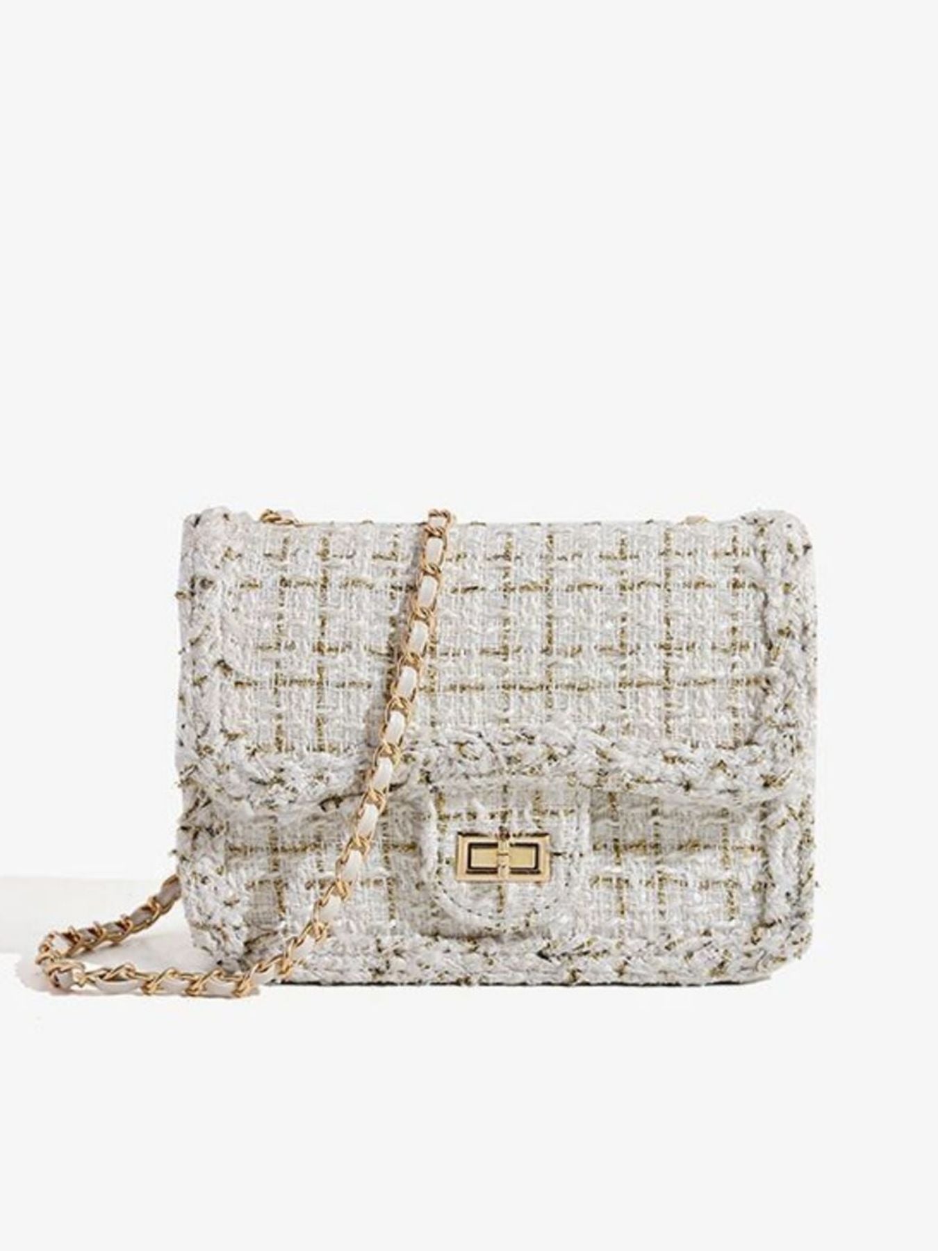 Tweed Chain Shoulder Bag