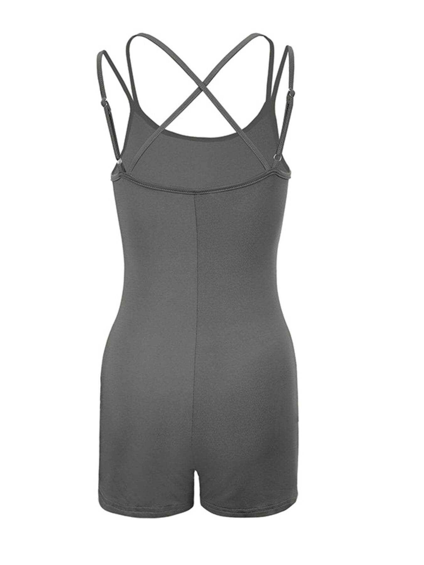 Double Spaghetti Strap Active Romper