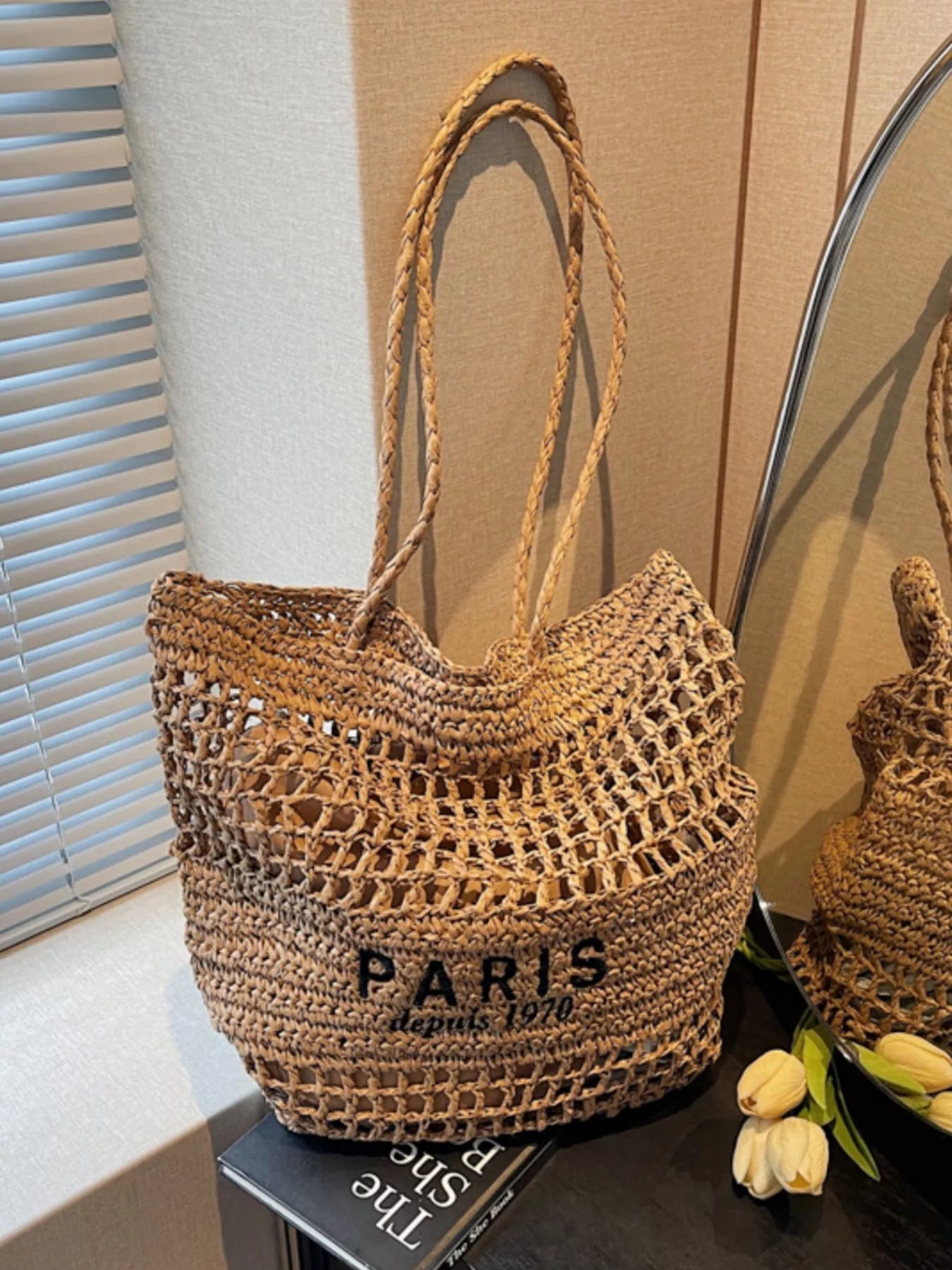 Woven Straw Shoulder Bag