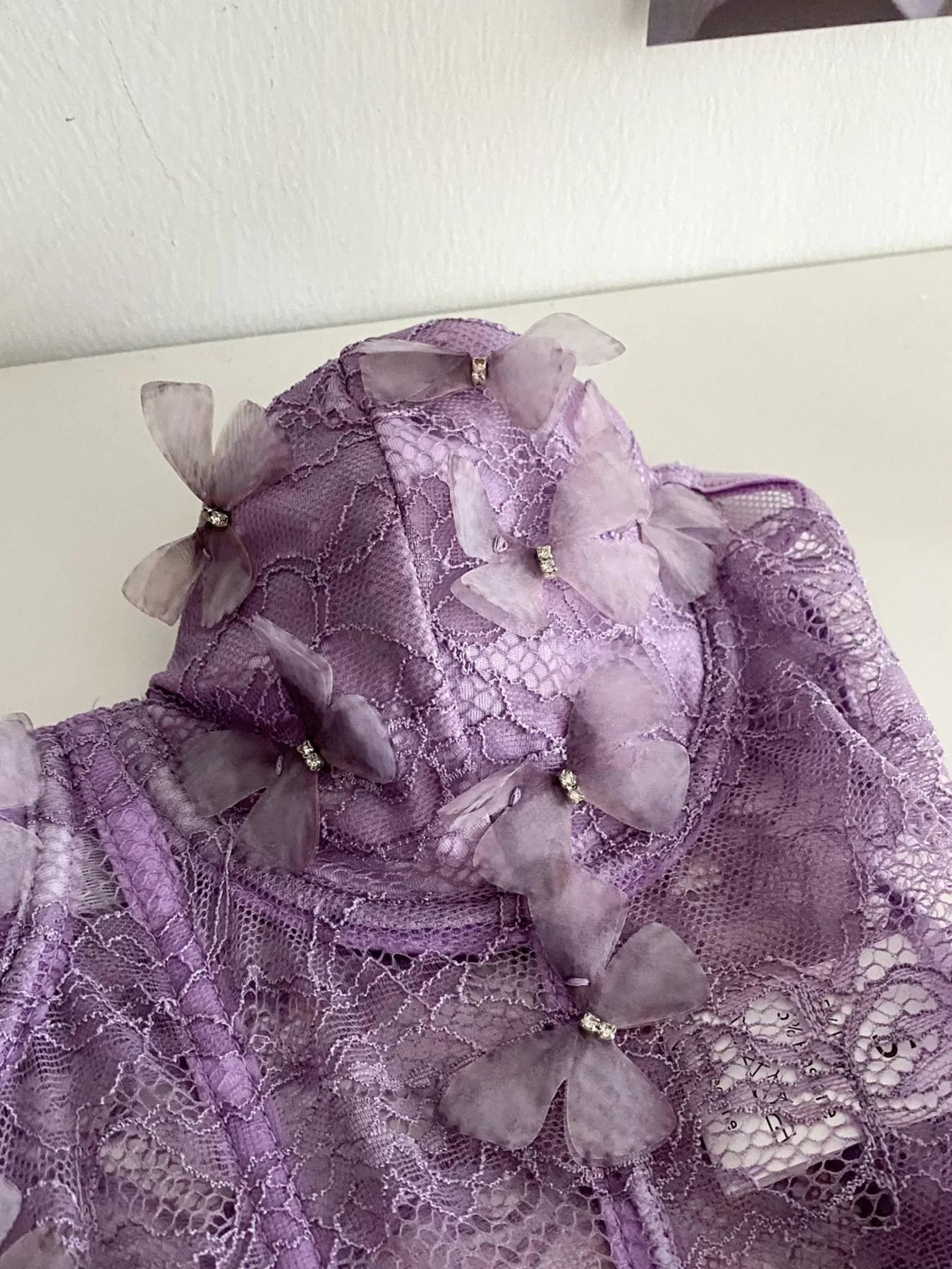 Butterfly Lace Tube Top