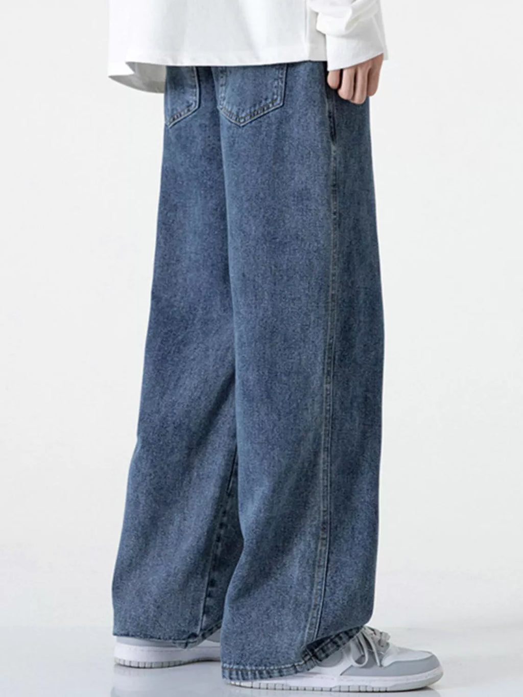 Men's Full Size Loose Fit Drawstring Jeans Plus Size