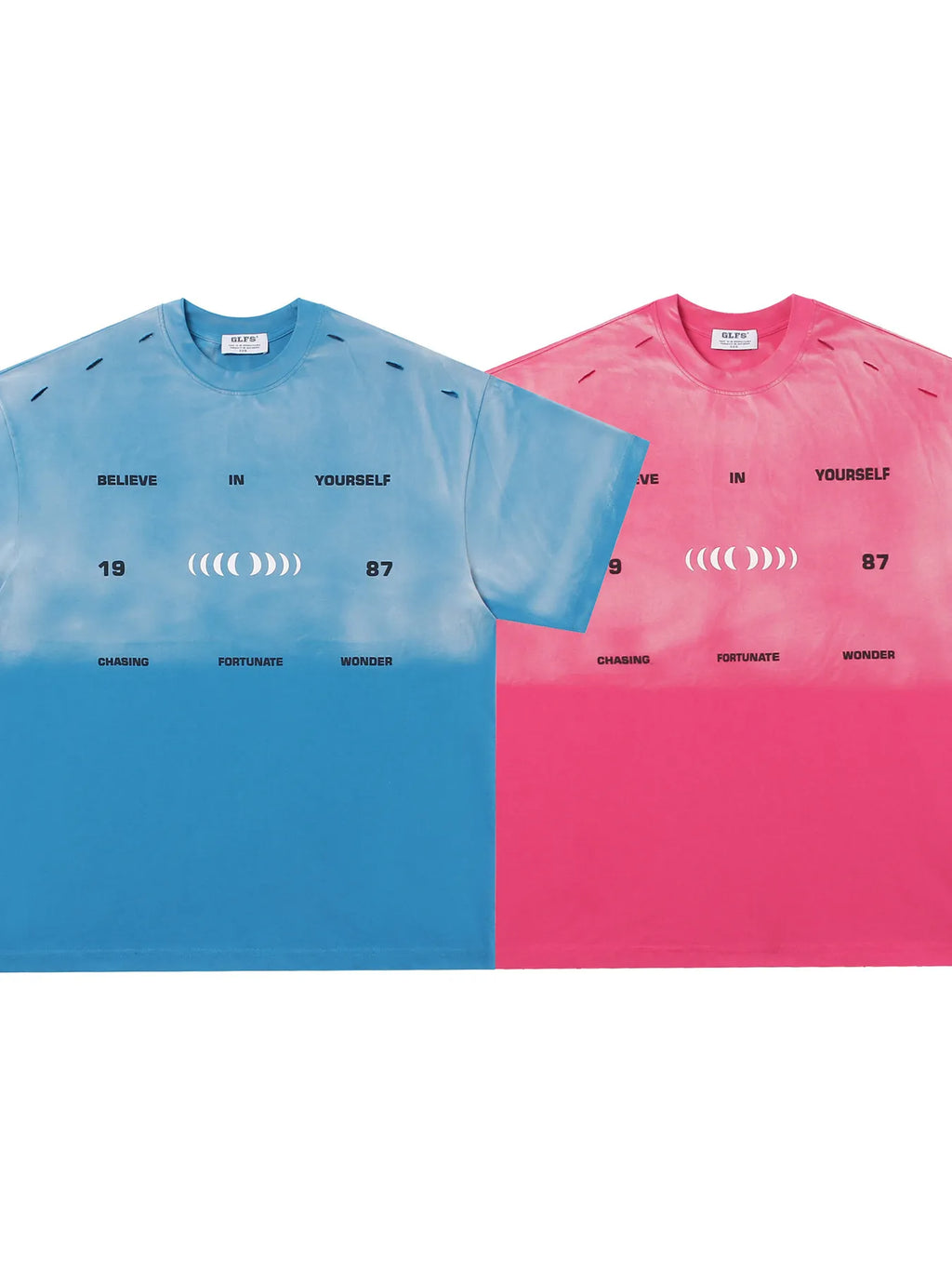Men's Letter Round Neck Short Sleeve T-Shirt