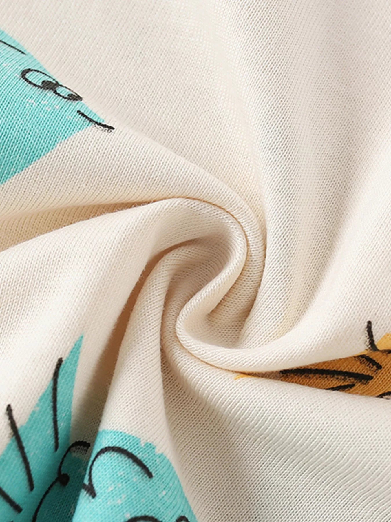 Children's Fish Print Round Neck T-Shirt