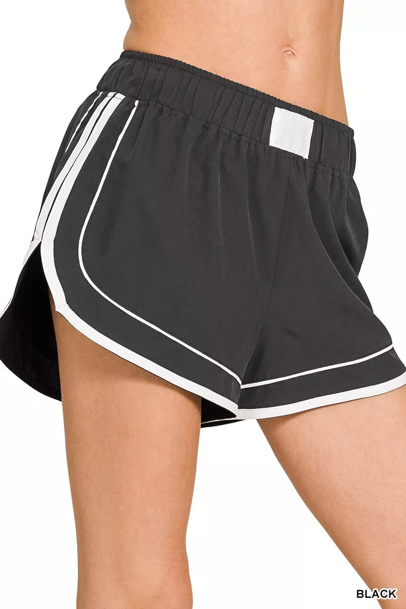 Zenana Soft Woven Lined Dolphin Shorts