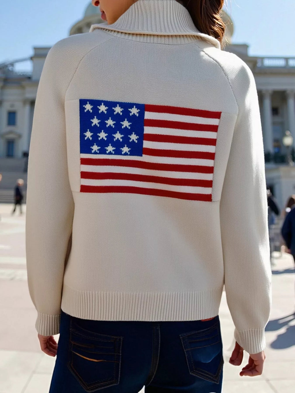 US Flag Button Up Cardigan