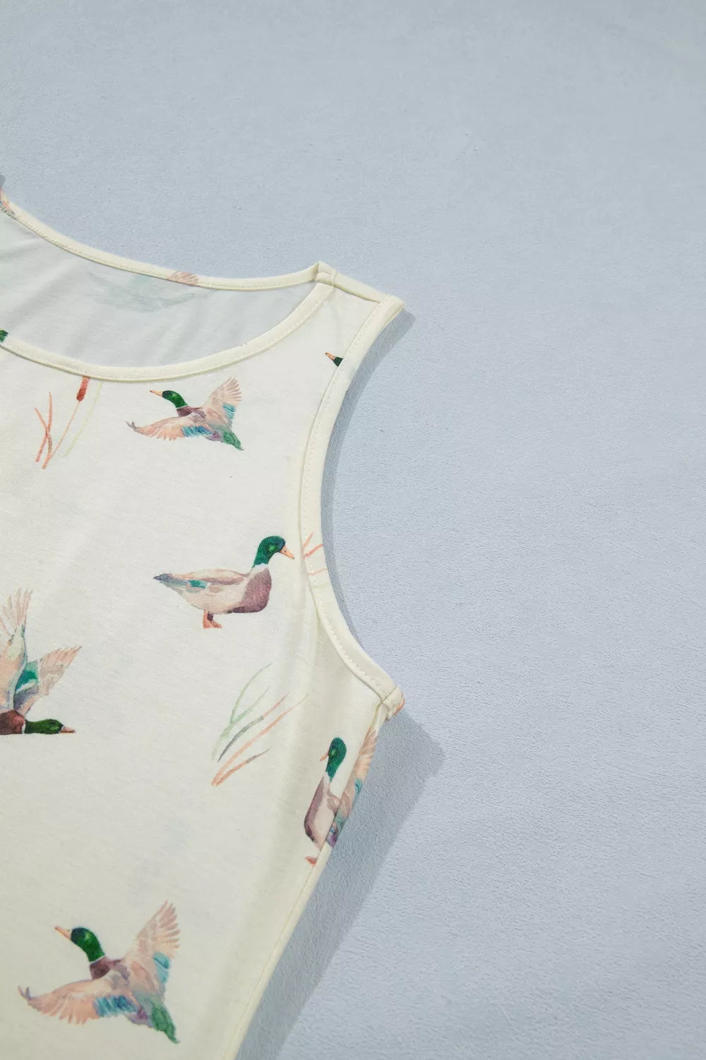 Mallard Print Western Style Tank Top