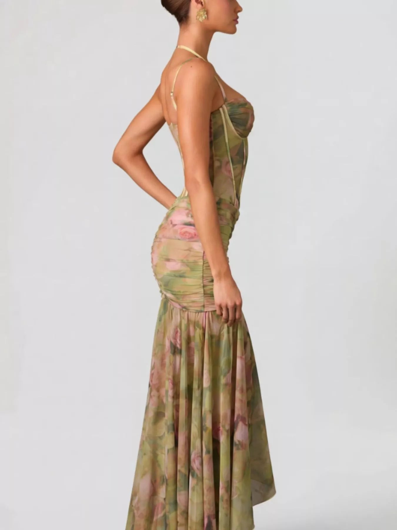 Sweetheart Neck Slit Maxi Dress