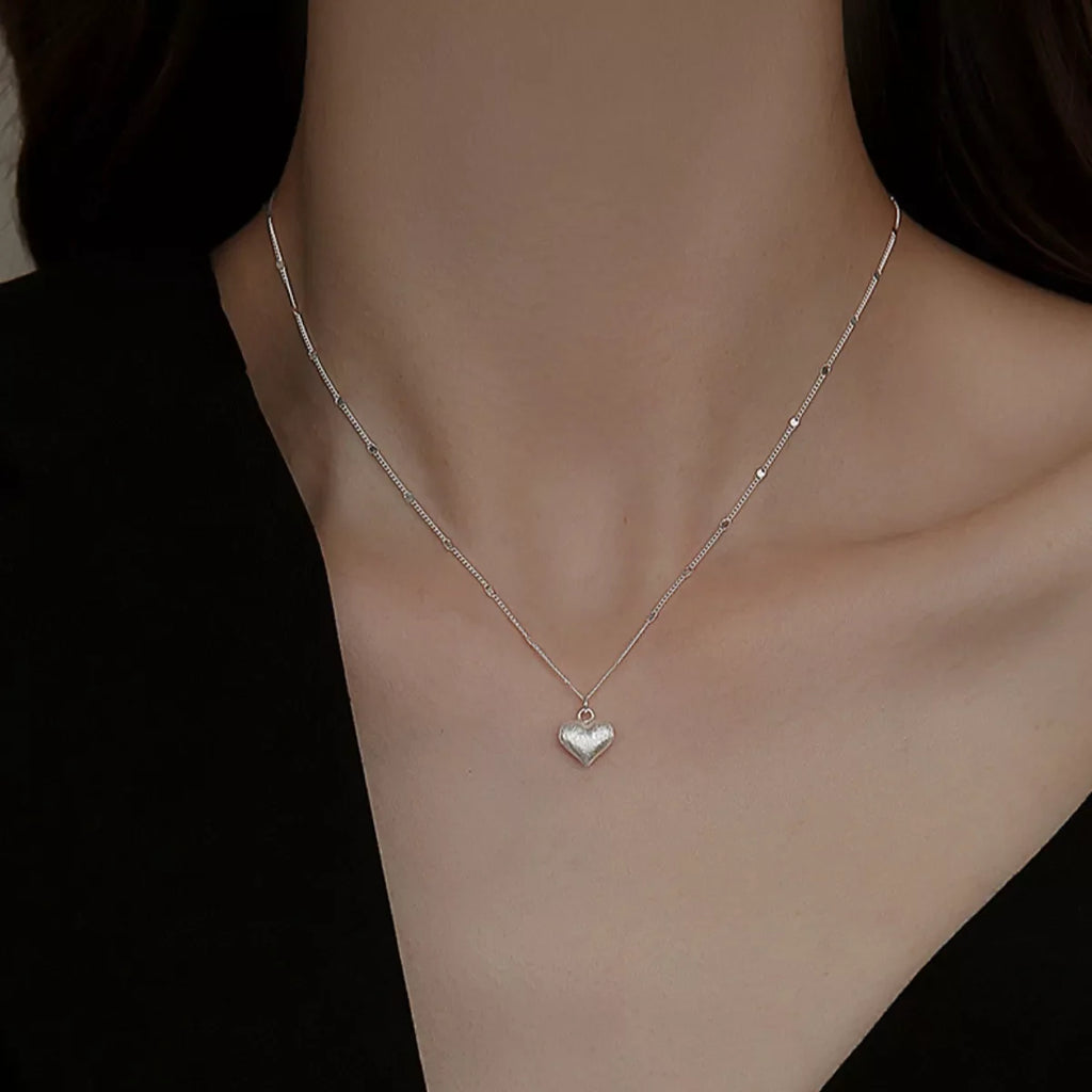 925 Sterling Silver Heart Necklace