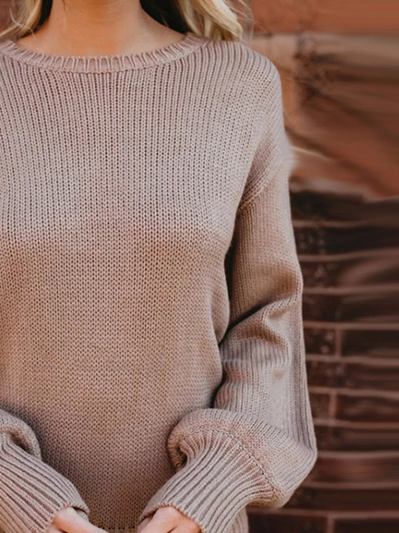 Tied Back Long Sleeve Sweater