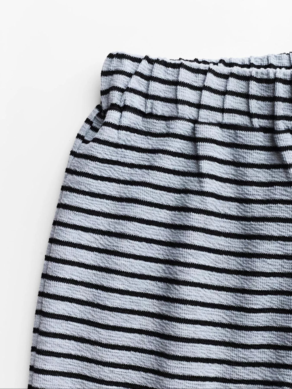 Striped Crop Top and Wide Leg Pants Set