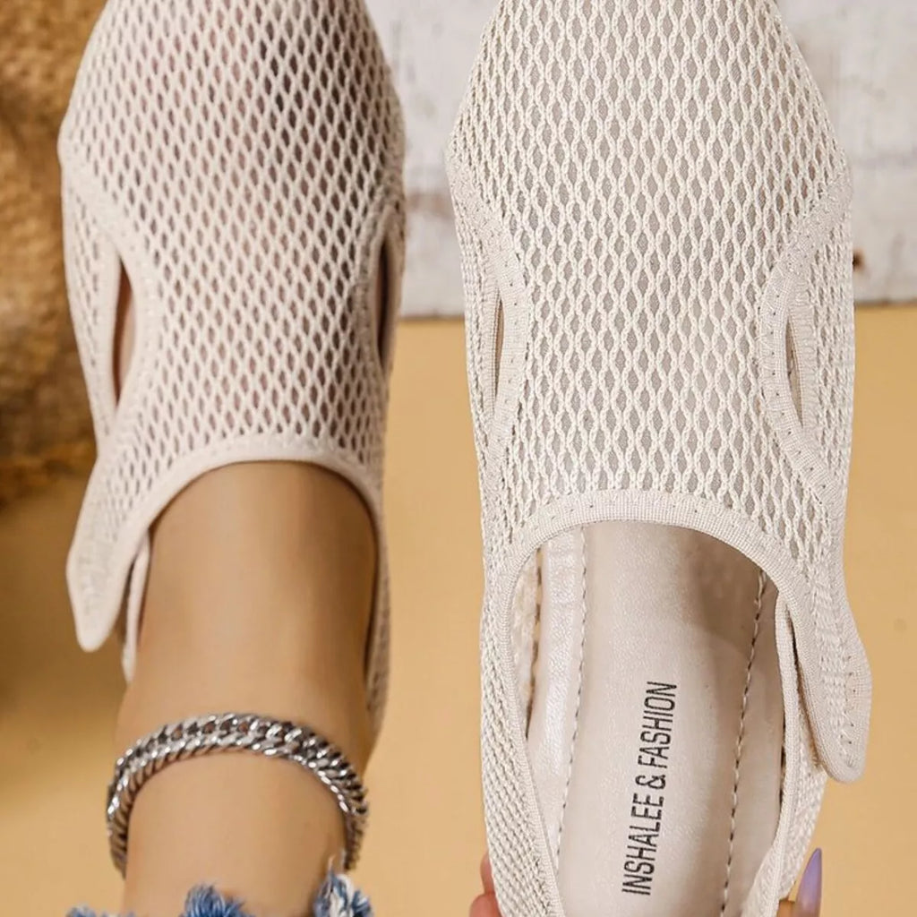 Mesh Round Toe Slip-Ons