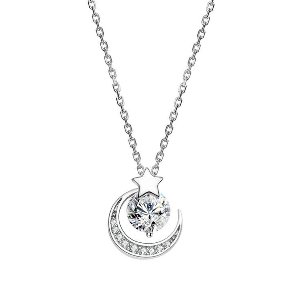 Star and Moon Pendant Necklace