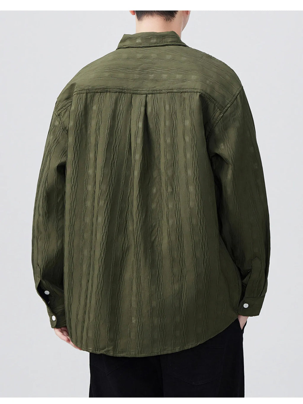Men's Plus Size Button Up Long Sleeve Shirt