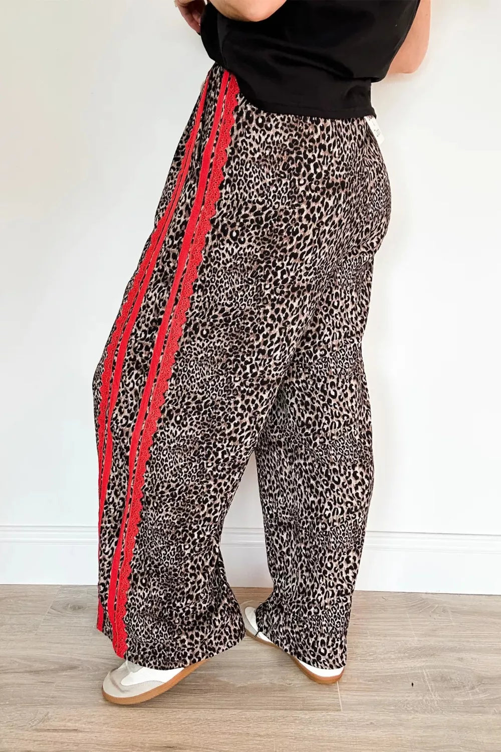 Leopard Print Wide Leg Pants