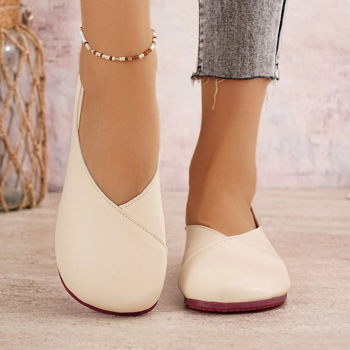 Round Toe Flats Slip-Ons