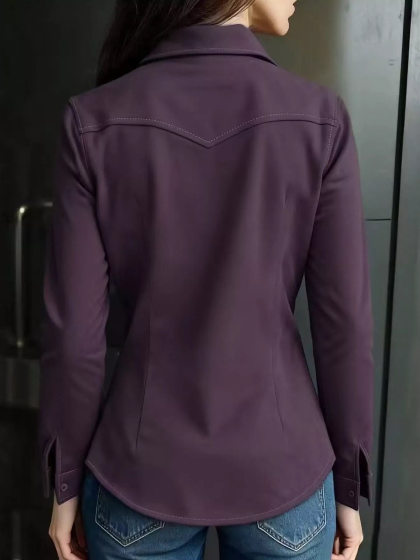 Suede Button-Down Shirt