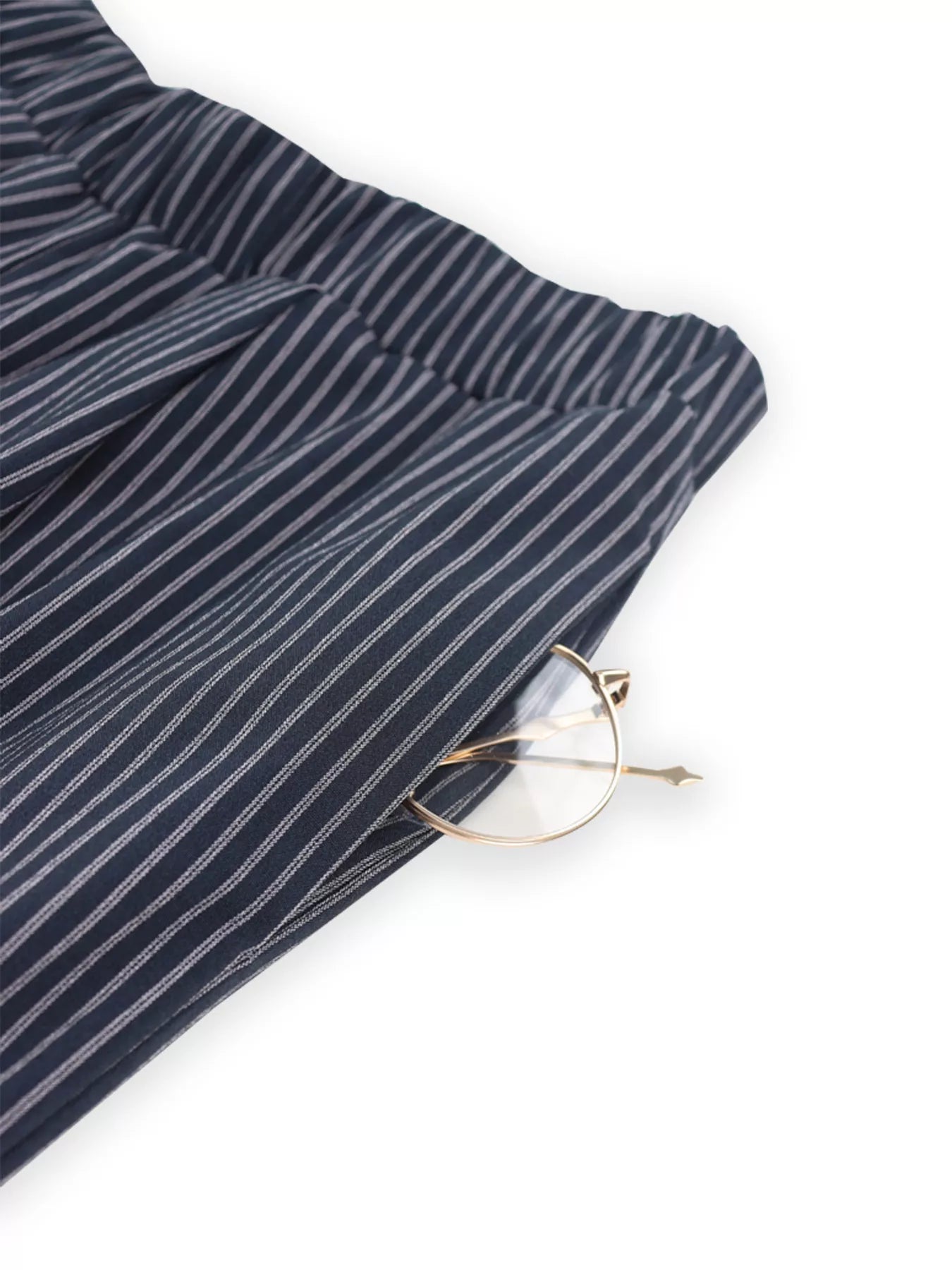 Striped Sleeveless Top and Wide-Leg Pants Set
