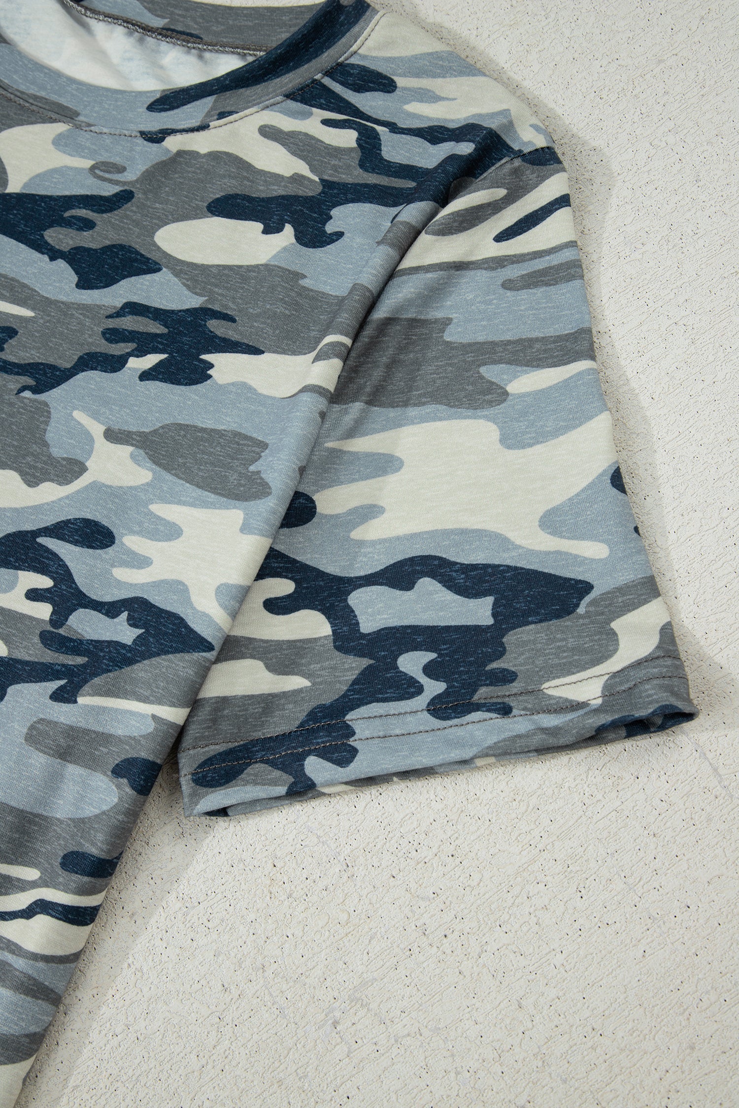 Camo Short Sleeve Crew Neck T-Shirt
