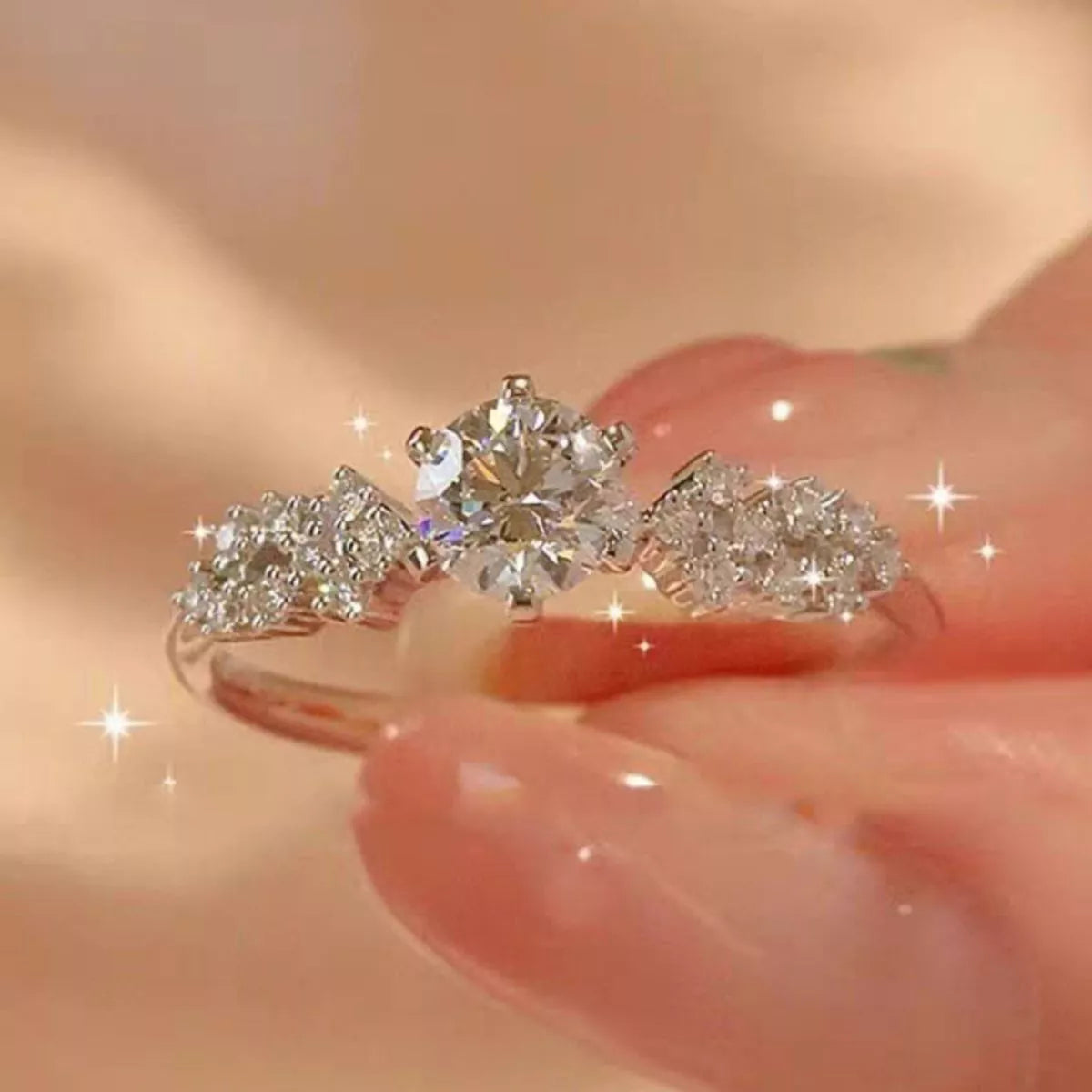 1 Carat 925 Sterling Silver Moissanite Ring