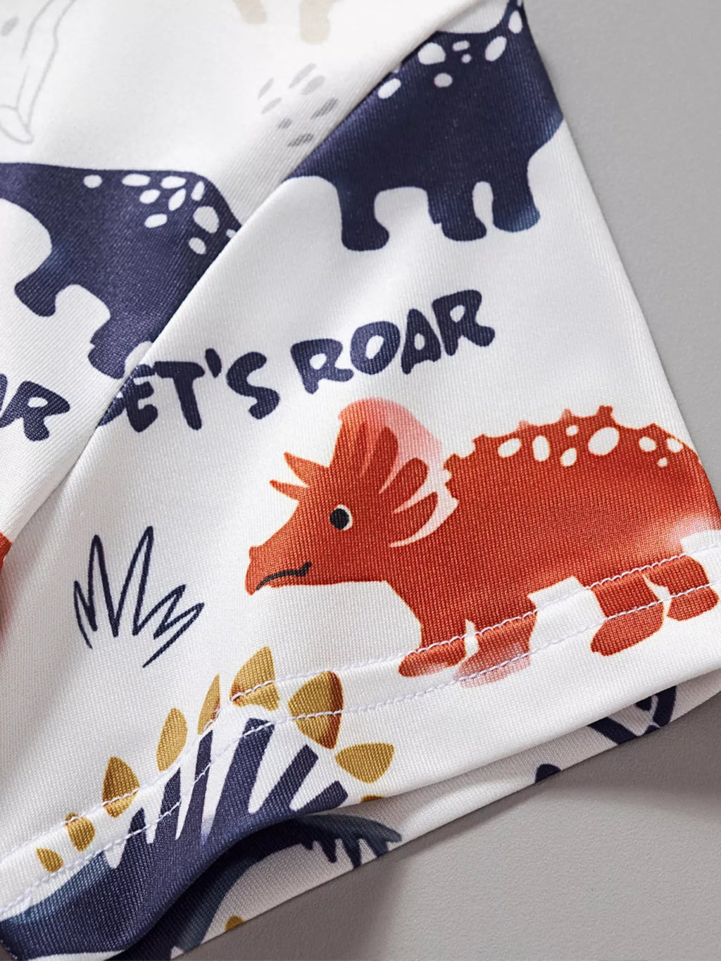 Children's Dinosaur Print Short Sleeve T-Shirt and Shorts Set