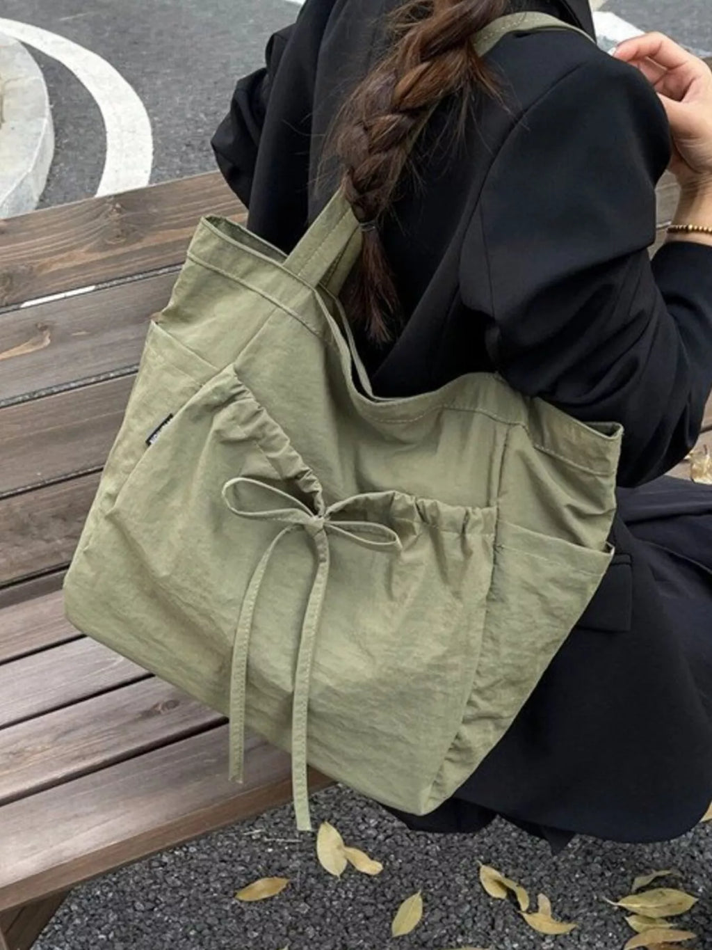Lightweight Bow Decor Handbag