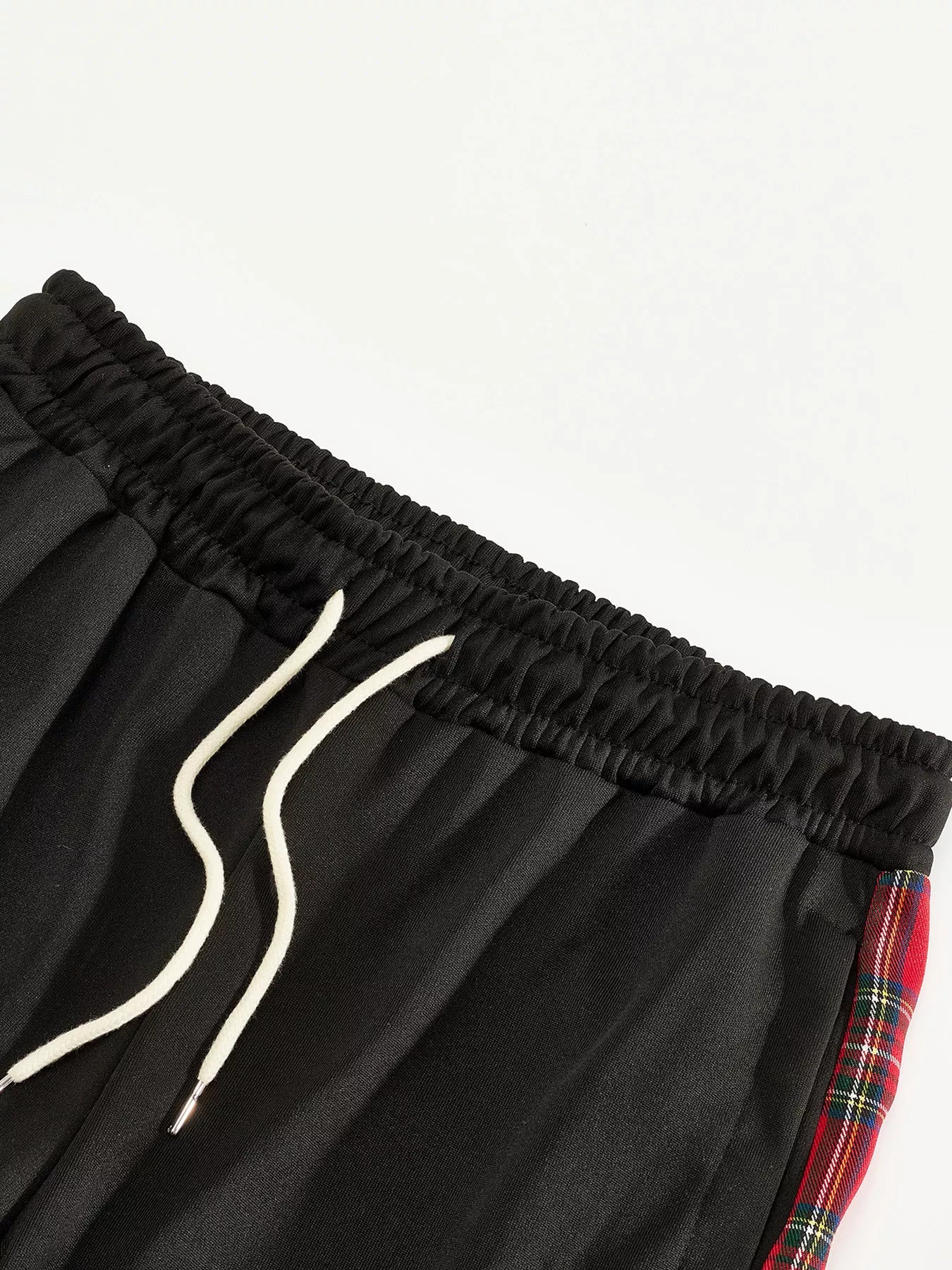 Men's Full Size Drawstring Plaid Side Stripe Pants Plus Size