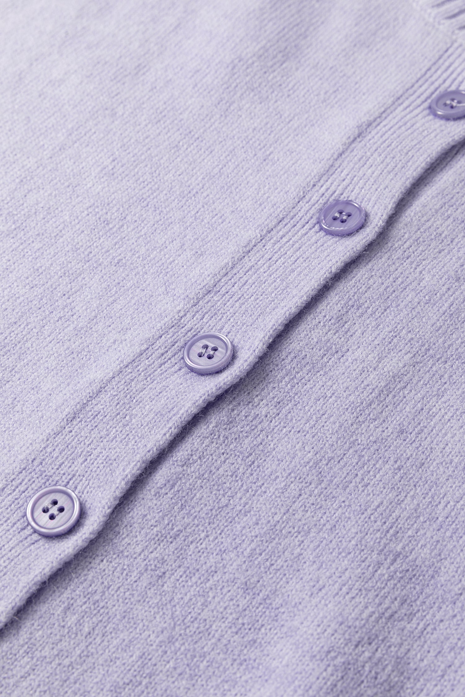 Solid 3/4 Sleeve Boxy Button-Down Cardigan