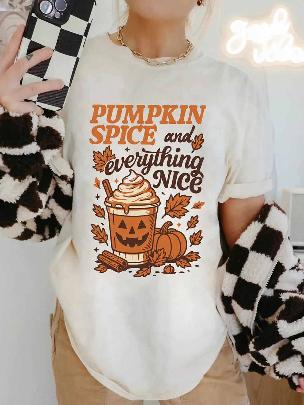 Fall Vibe Thanksgiving Graphic T Shirt