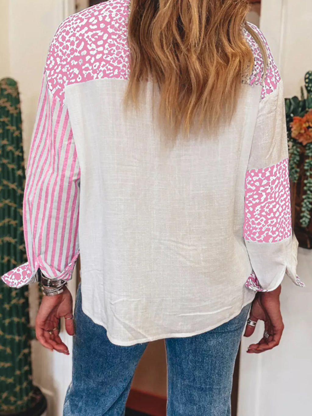 Leopard Striped Western Casual Shirt