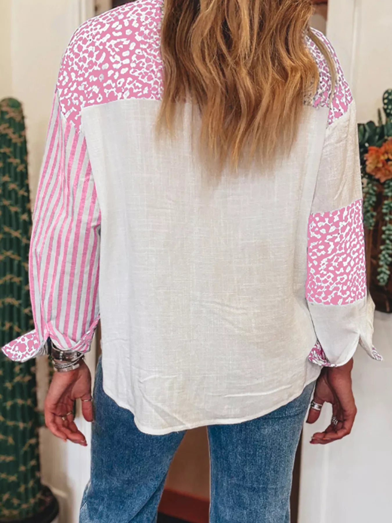 Leopard Striped Western Casual Shirt