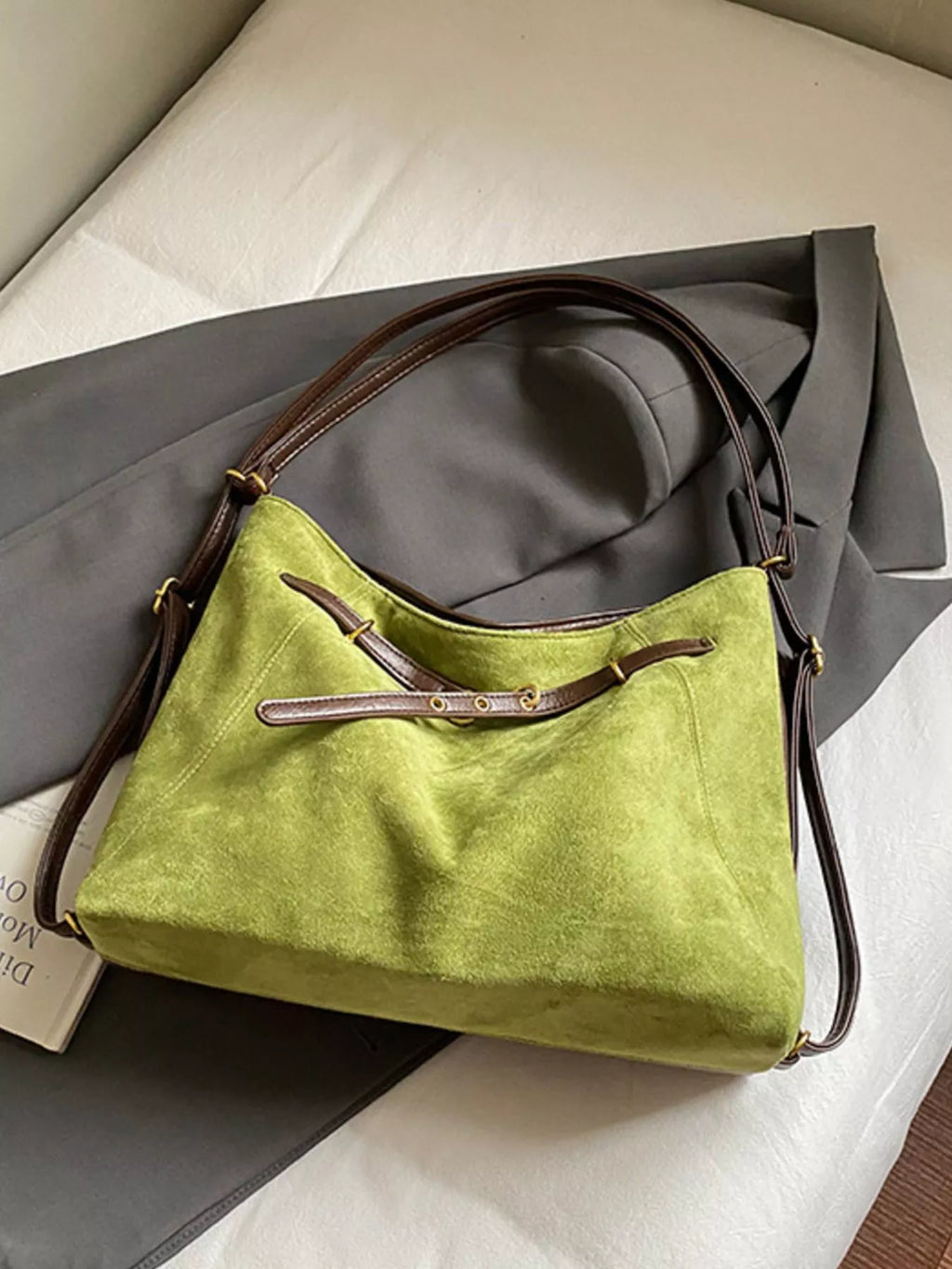 Vintage Suede Tote Bag