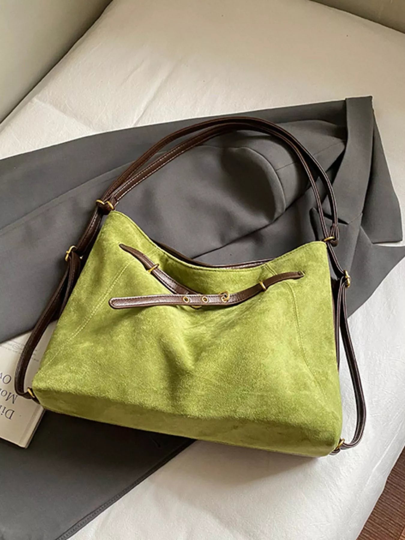 Vintage Suede Tote Bag