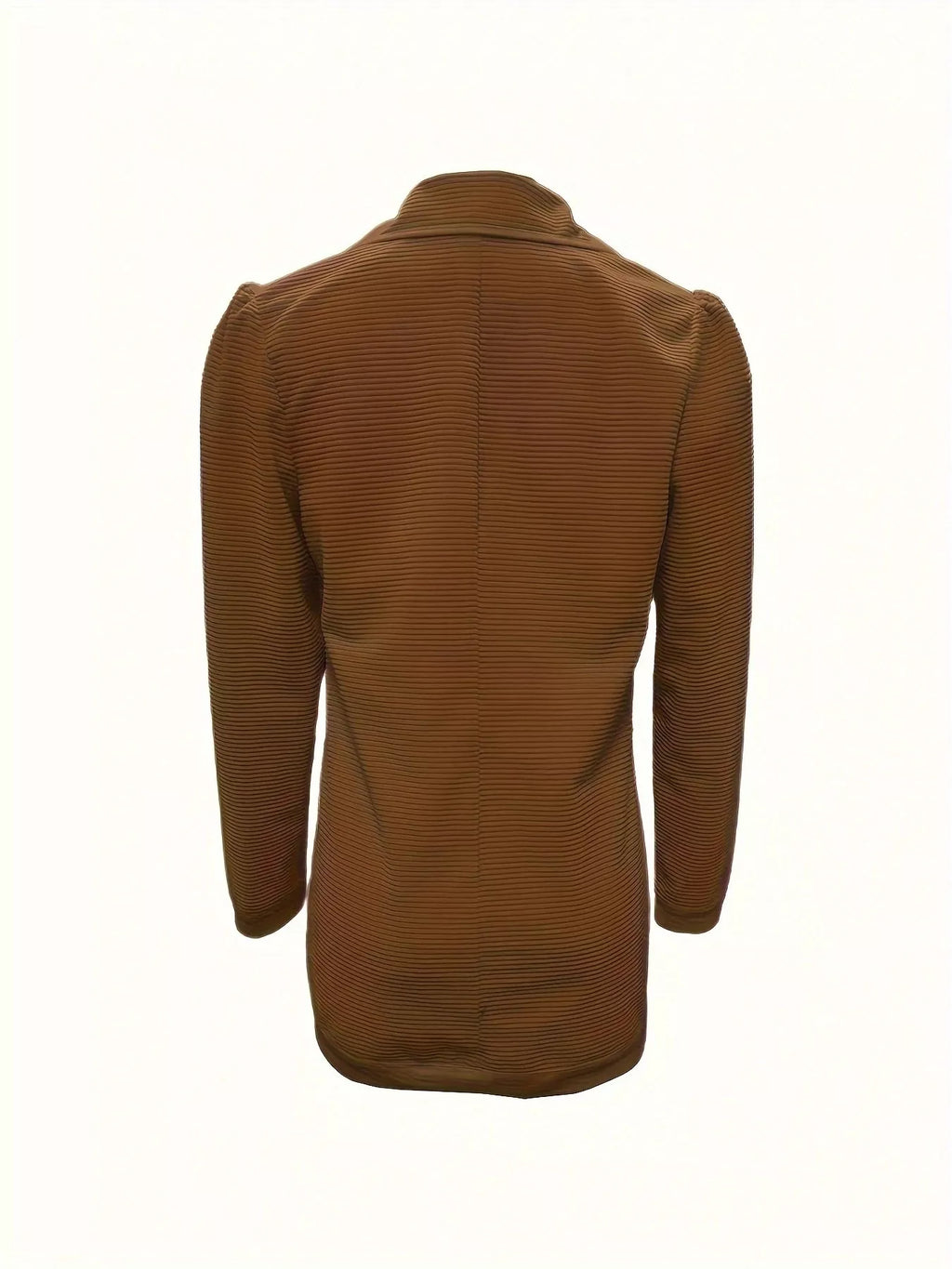 Texture Knit Double-Breasted Blazer