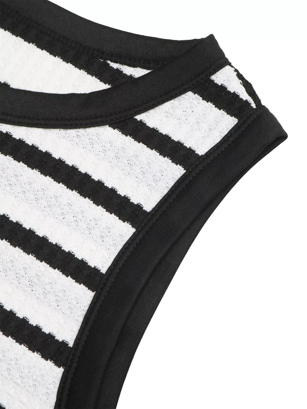 Sleeveless Striped Bodycon Midi Dress