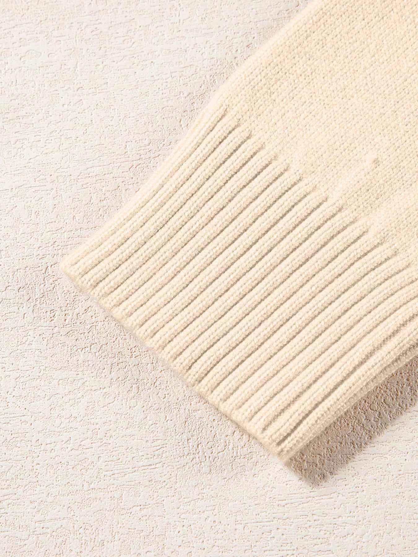 Front Center Seam Drop Shoulder Solid Sweater