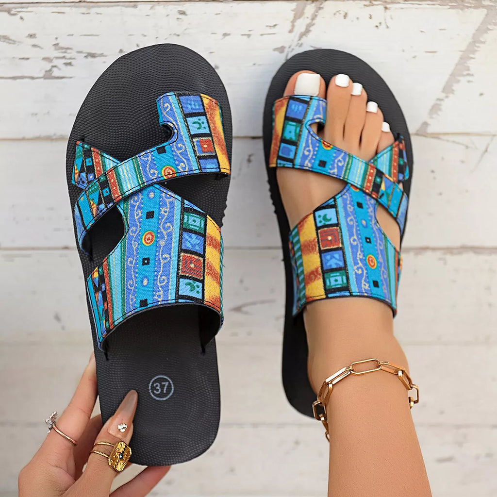 Toe Loop Flats Sandals