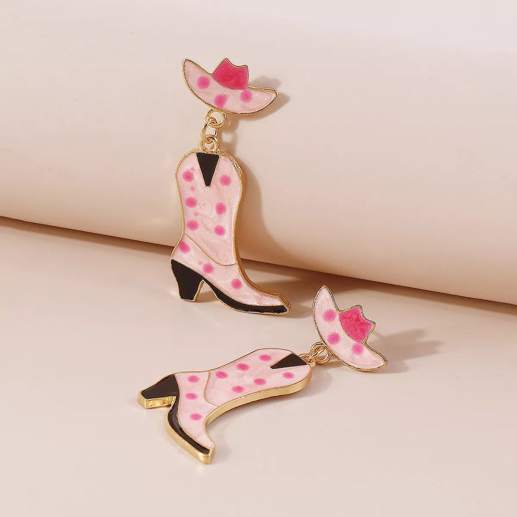Cowboy Boot Dangle Earrings