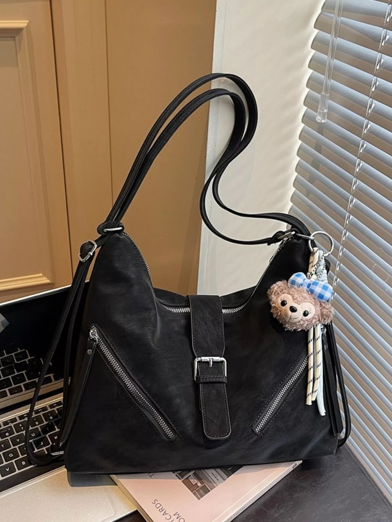 Convertible Buckle Shoulder Bag