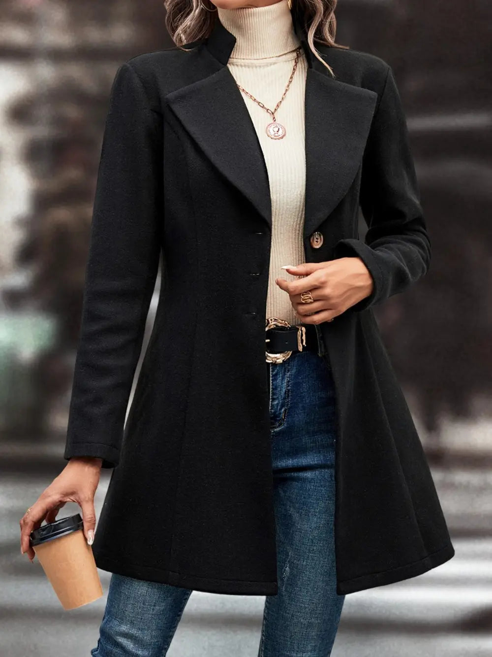 Button Up Longline Coat