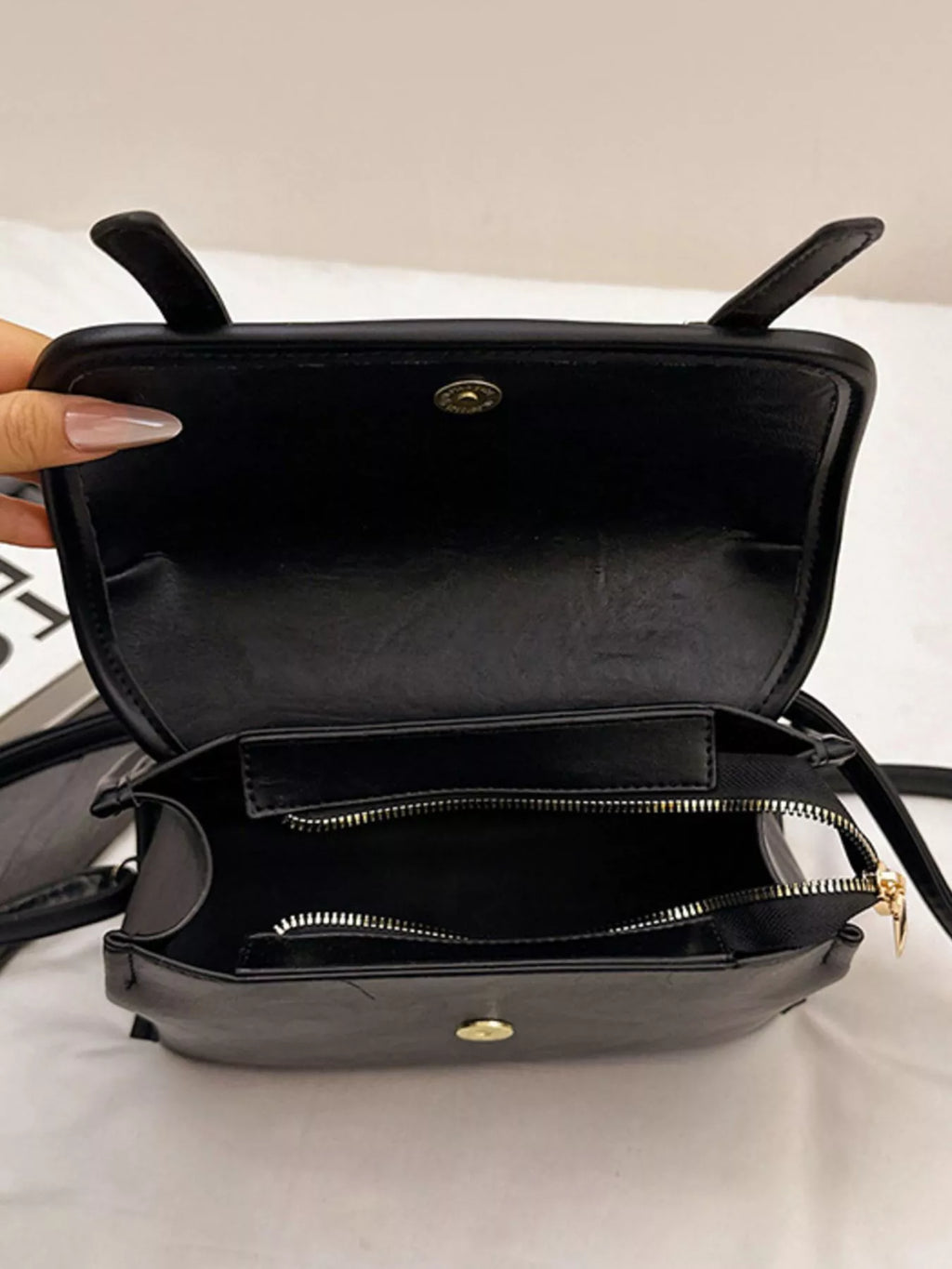 Leather Flap Backpack Bag