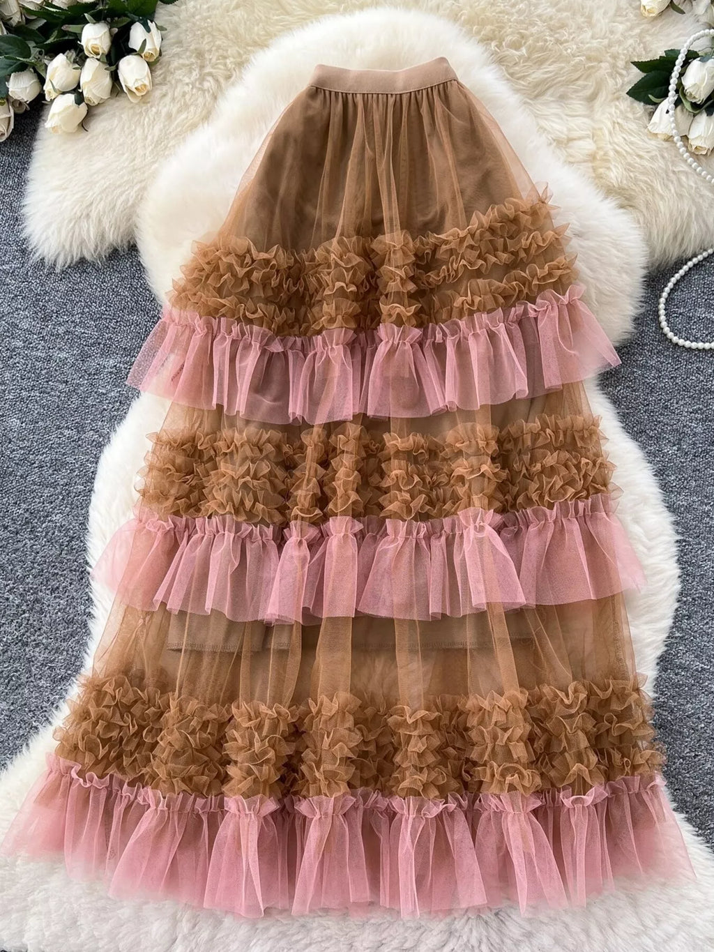 Ruffle Tulle Skirt