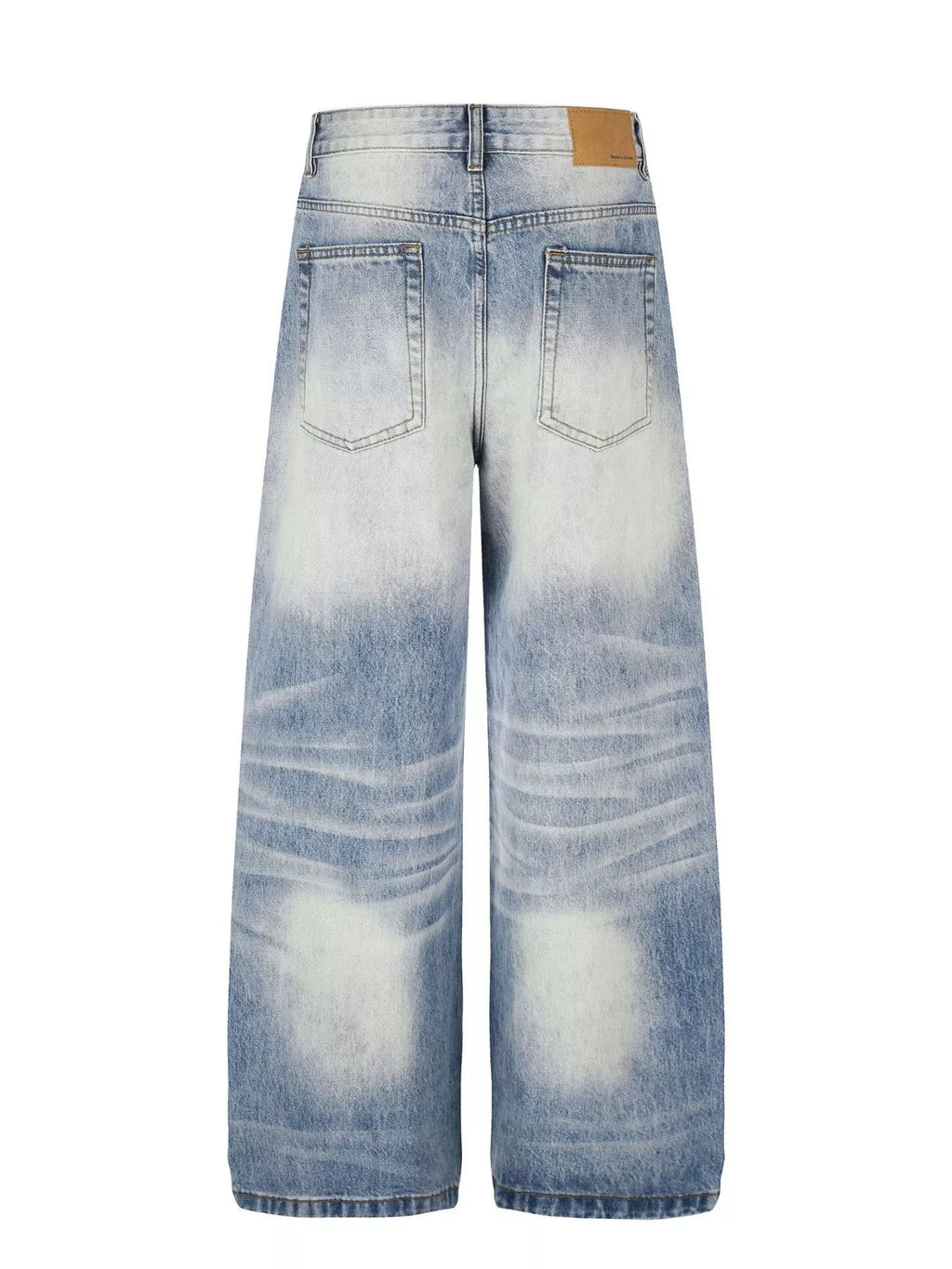 Men's Washed Wide Leg Jeans